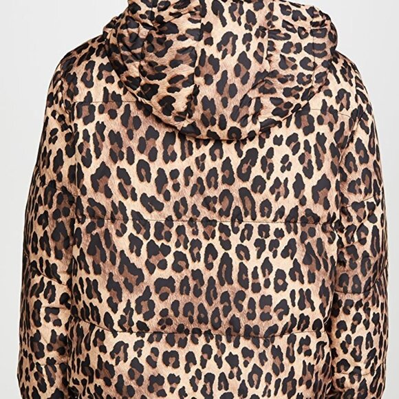 Alice + Olivia Durham Floral Leopard Print Reversible Puffer Jacket - Picture 5 of 12
